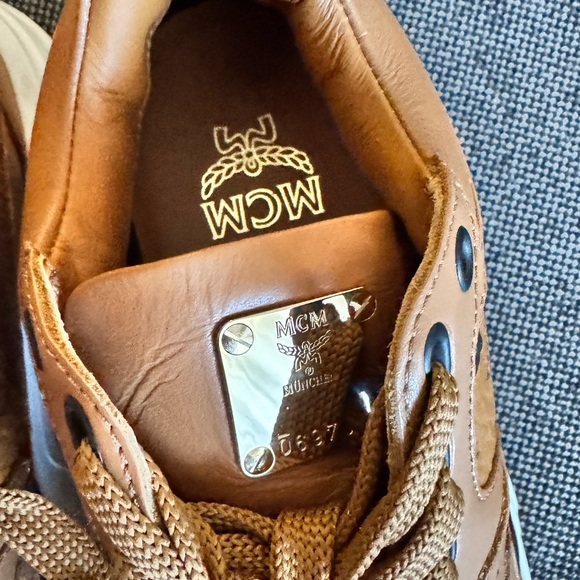 MCM Brown and White Women's Sneakers - Picture 11 of 12